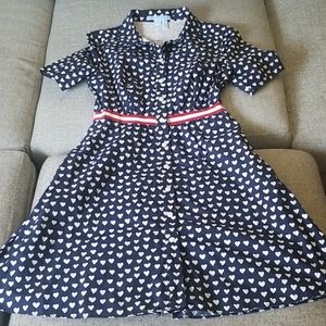 Draper James Heart Shirtdress Button Modest Size 4